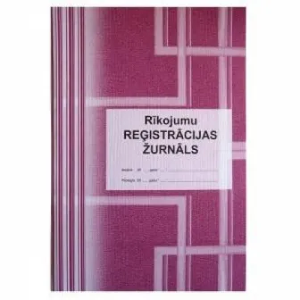 Prece Rīkojumu reģistrācijas žurnāls A5/40lp Attēls