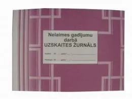 Prece Nelaimes gadījumu darbā uzskaites žurnāls Attēls