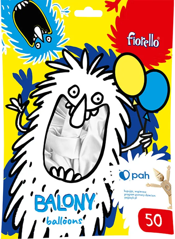 Prece Baloni 10, 50gab, metal balti Attēls