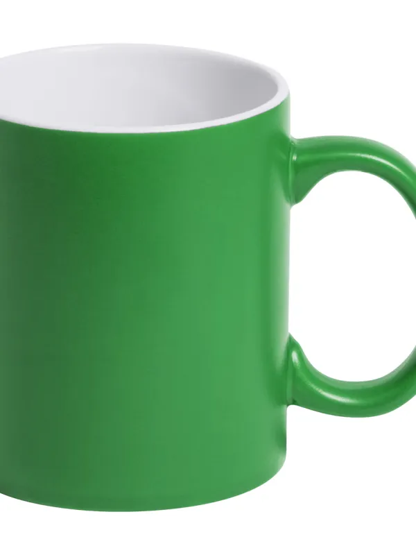 Prece Krūze keram. Zaļa/balta LOUSA 350 ml Attēls