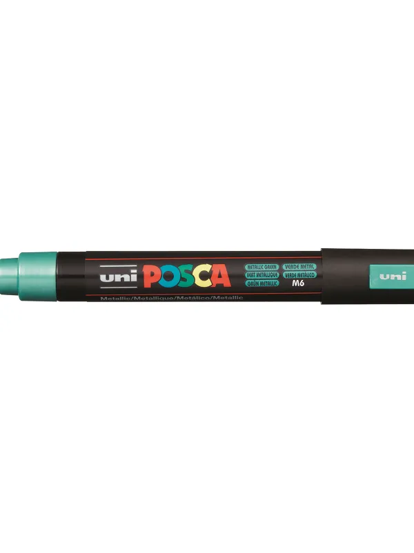 Prece Marķieris uz ūdens bāzes uni POSCA PC-5M, metāl. zaļš(M6) Attēls