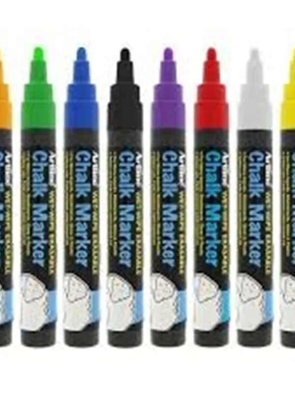 Prece Marķieris melnām tāfelēm Artline 4mm apaļš sarkans Attēls