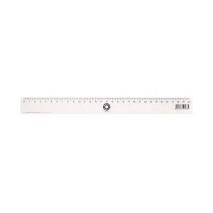 Prece Lineāls 20cm plastmasas bez krāsu Office Point Attēls