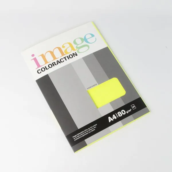 Prece Papīrs krāsains A4,80g/m2 Image 50lp neon dzeltens Ibiza Attēls