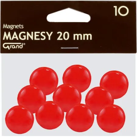 Prece Tāfeles magnēti 20mm 10gab. sarkani Attēls