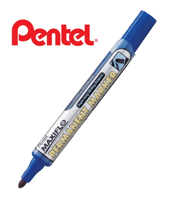 Prece Permanentais marķieris Pentel MAXIFLO NLF50-A, zils Attēls