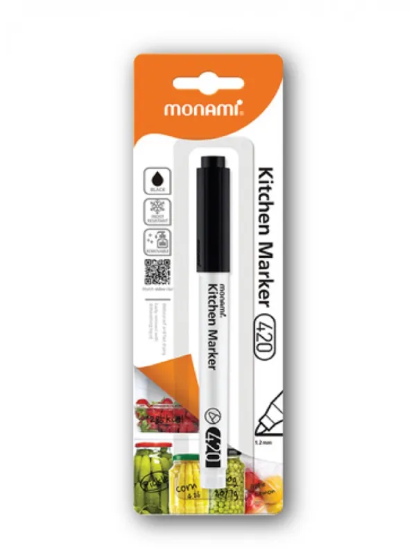 Prece Marķieris virtuves, MonAmi, B420, melns Attēls