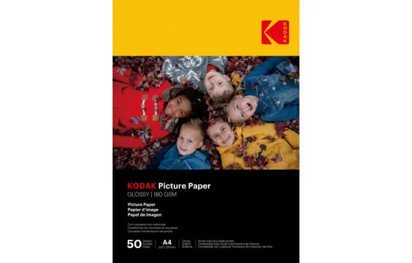 Prece Foto papīrs A4, 180g glancēts, 50loksnes, Kodak Attēls