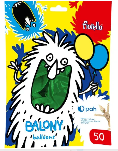Prece Baloni 12, 50gab, metal green Attēls