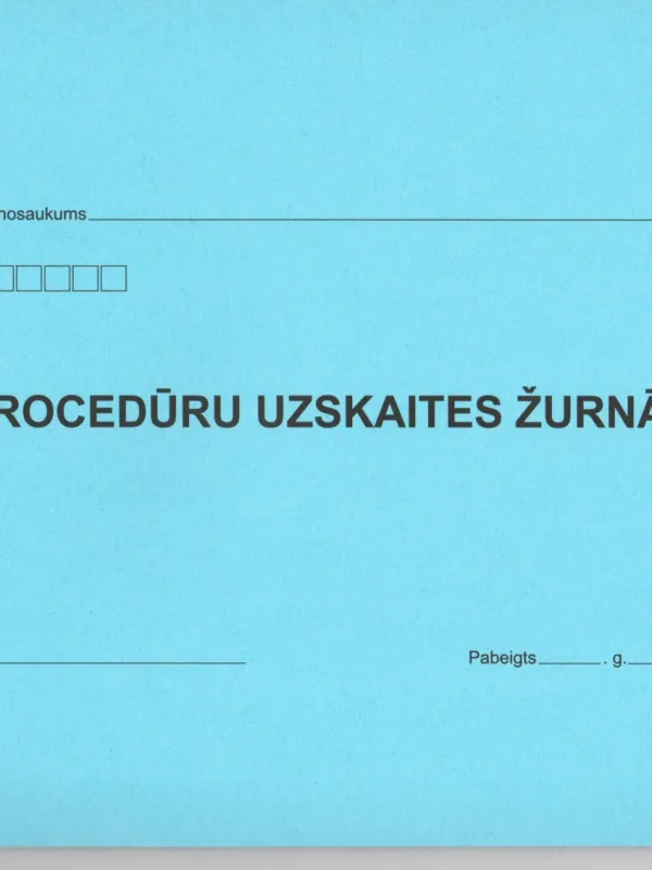 Prece Procedūru uzskaites žurnāls Attēls