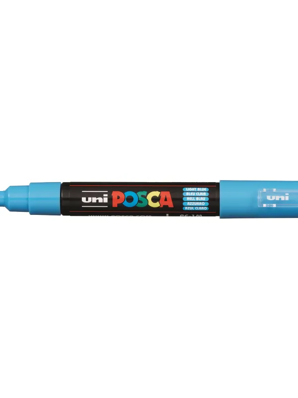 Prece Marķieris uz ūdens bāzes UNI Posca PC-1M zils 8 Attēls