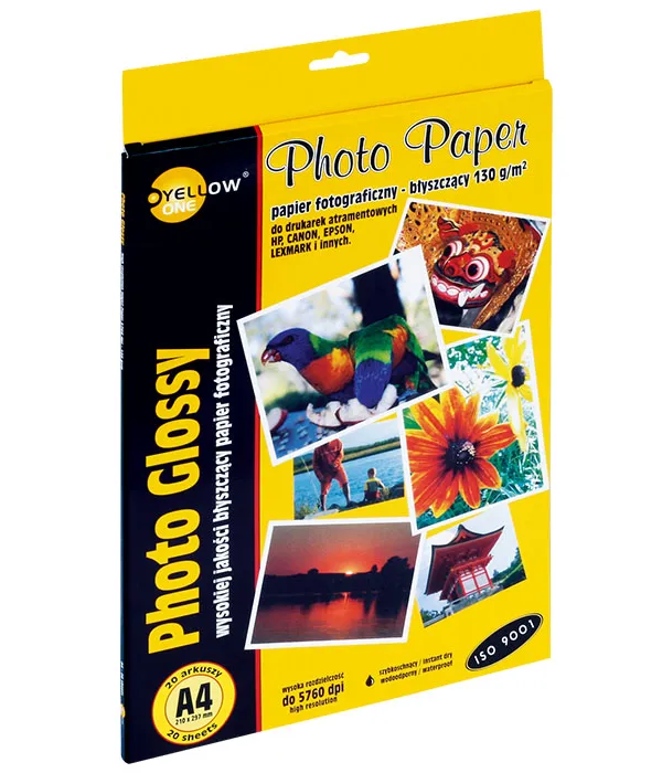 Prece Foto papīrs A4 160g glancēts 20lp Yellow One Attēls