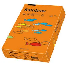 Prece Krāsains papīrs A4 Rainbow 160g, 250lp, Nr.26 intensive orange Attēls