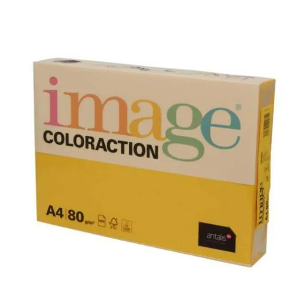 Prece Krāsains papīrs A4 Image 80g/500lp dzeltens Hawai Attēls