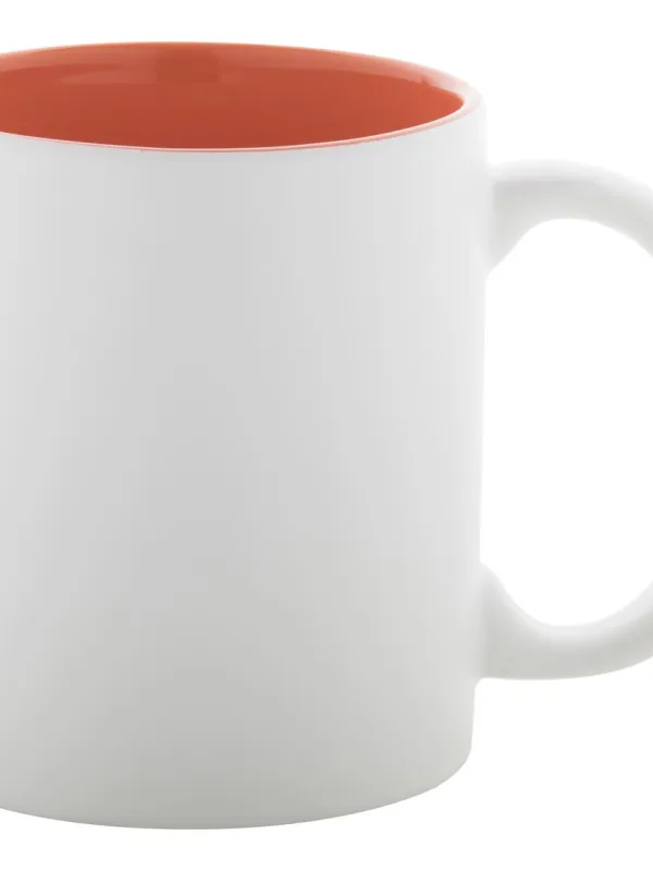 Prece Krūze keram. Balta/oranža REVERY 350 ml Attēls
