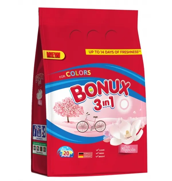 Prece Veļas pulveris Bonux 1.5 kg Color Magnolija Attēls