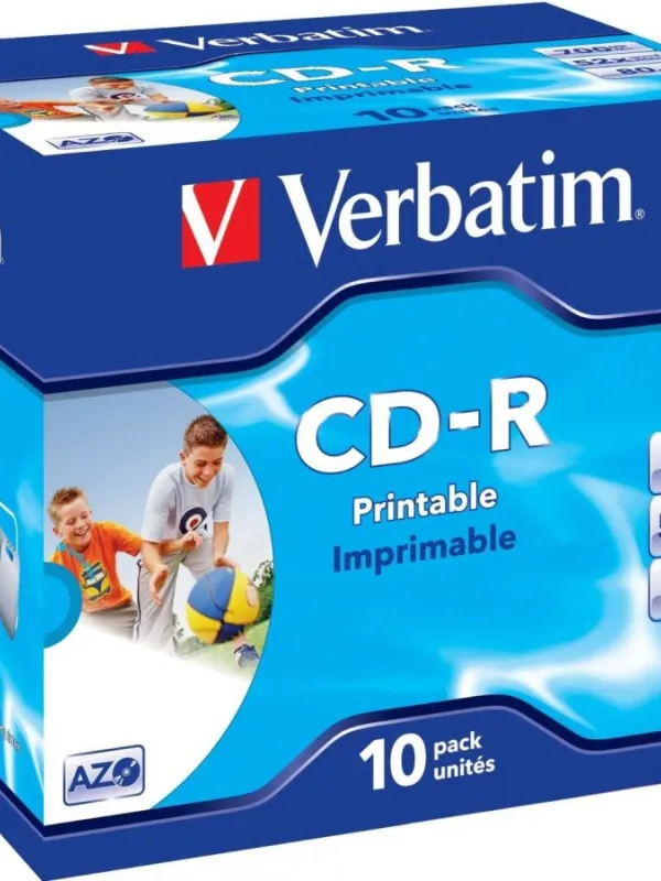 Prece Disks CD-R Verbatim 700MB 48X printable vāciņā 1gab Attēls