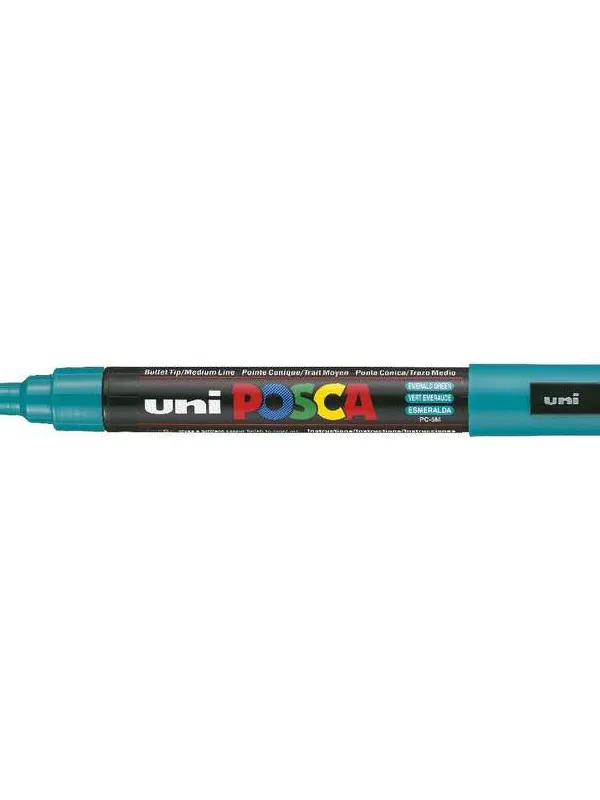 Prece Marķieris uz ūdens bāzes uni POSCA PC-5M, smaragdzaļš (31) Attēls