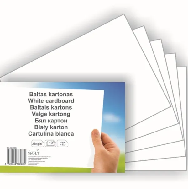 Prece Kartons balts A4 10 loksnes Attēls
