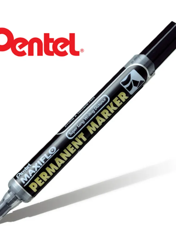 Prece Permanentais marķieris Pentel MAXIFLO NLF60-C, melns Attēls