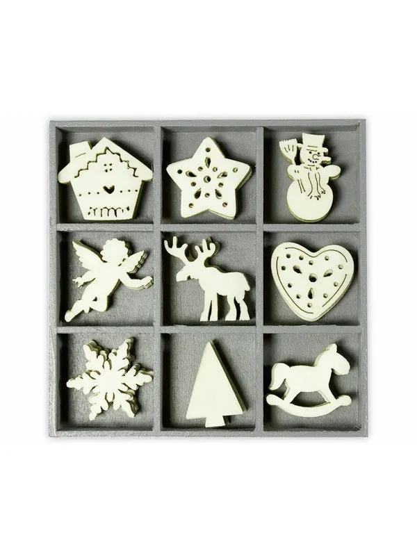 Prece Koka ornamentu komplekts 45 gab. Christmas 3 Attēls
