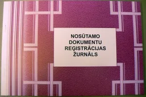 Prece Nosūtāmo dokumentu reģistrācijas žurnāls A4/36lp Attēls
