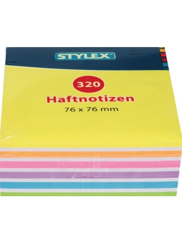 Prece Līmlapiņas 76x76mm 350lp neona krāsas Attēls