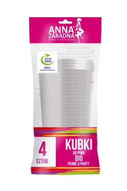 Prece Plastmasas alus kauss BIO 500 ml 4 gab. (43gr.) Attēls