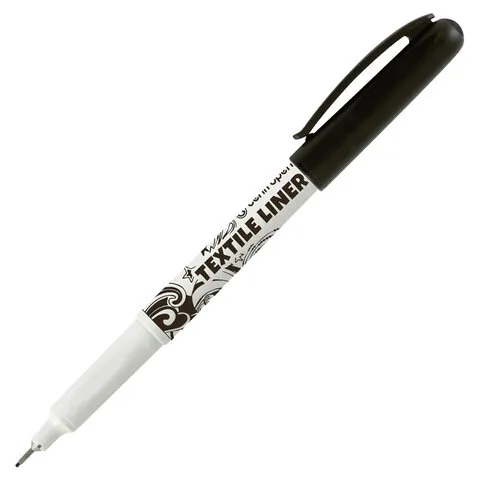 Prece Marķieris tekstilam 0.6-0.8 mm liner Centropen melns Attēls
