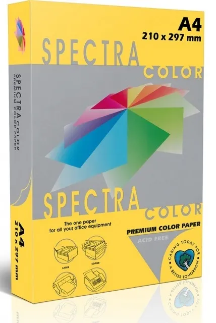 Prece Papīrs krāsains A4,80g/m2, 500lp, Gold, Spectra Colour Attēls