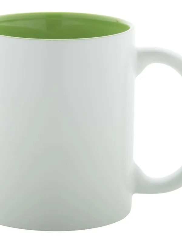 Prece Krūze keram. Balta/zaļa REVERY 350 ml Attēls