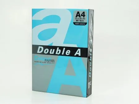 Prece Papīrs krāsains A4,80g/m2, 25lp, Deep Blue, Double A Attēls