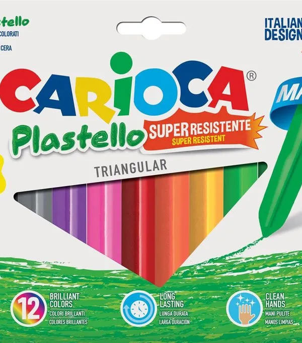 Prece Krītiņi vaska 12kr. trīstūra Jumbo Carioca Attēls