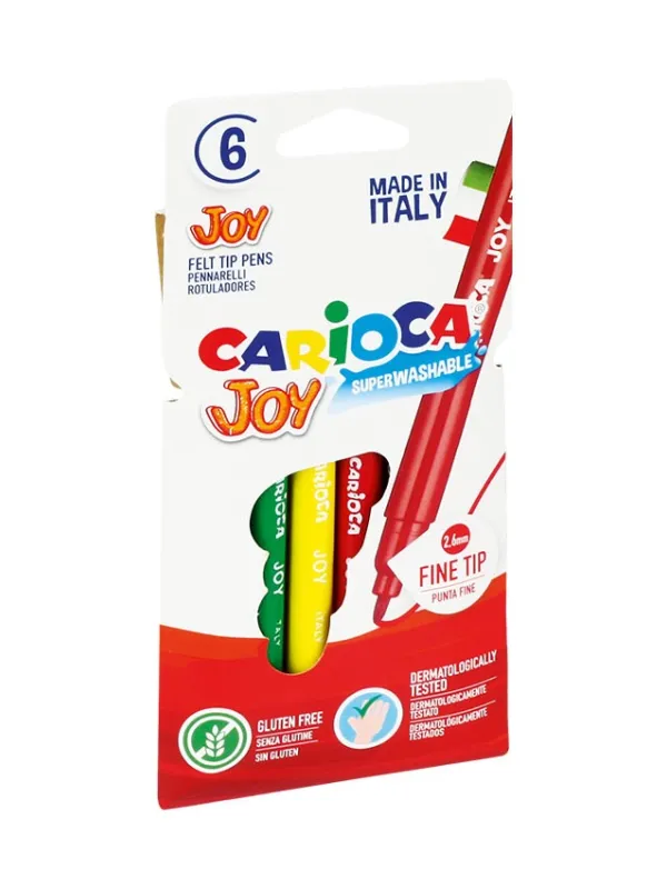 Prece Flomasteri CARIOCA JOY, 6 krāsas Attēls