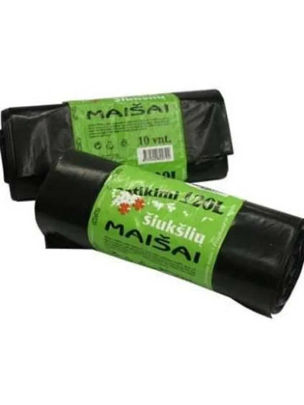 Prece Maisiņi atkritumu PLASTA 120L, 10 gab. svars 0.459kg Attēls