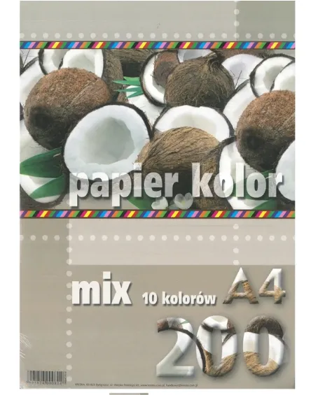 Prece Papīrs krāsains A4,80g/m2, 200lp, 10krāsas Attēls