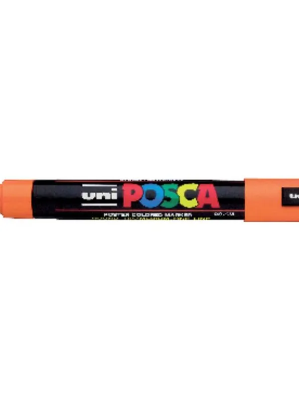 Prece Marķieris uz ūdens bāzes uni POSCA PC-5M, oranžs (4) Attēls
