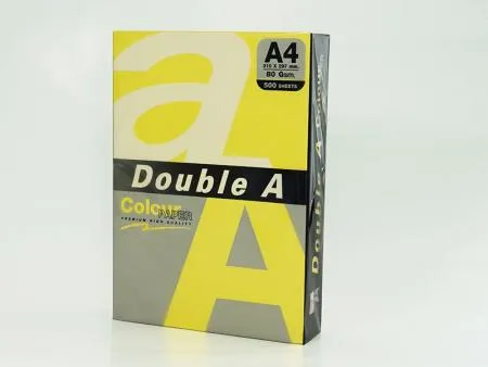 Prece Papīrs krāsains A4,75g/m2, Double A, 25lp, Lemon Attēls