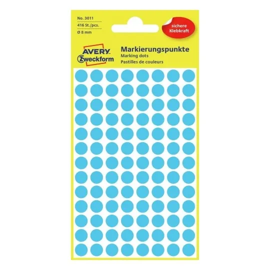 Prece Uzlīme Zweckform 8mm zilas 416 gab Attēls