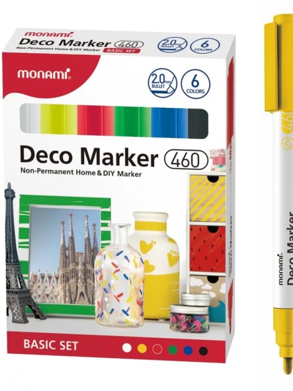 Prece Marķieru kompl. 6 krāsas B460 Basic Set MonAmi Attēls