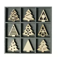 Prece Koka ornamentu komplekts Christmas 45 gab. Attēls