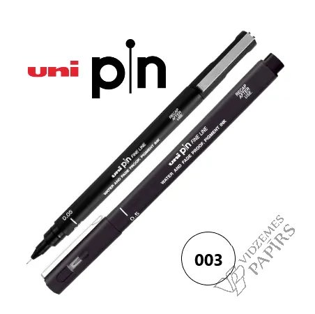 Prece Marķieris permanents 0.03mm melns Uni Pin Attēls