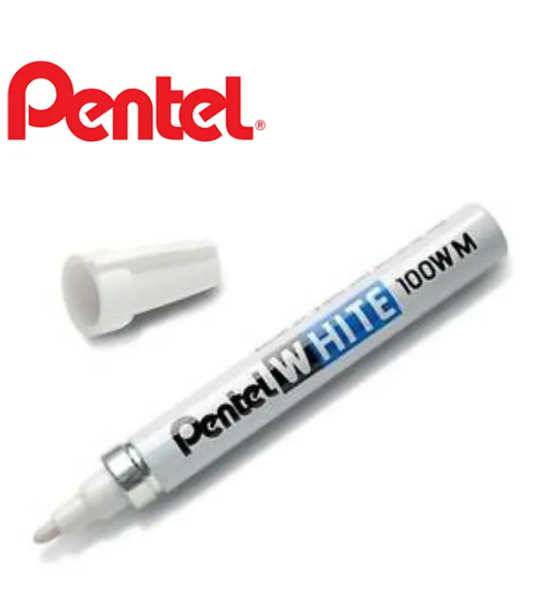 Prece Permanentais marķieris Pentel WHITE 100WM Attēls