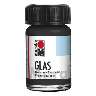 Prece Krāsa stiklam un porcelānam 15ml Marabu Matt 073 black Attēls