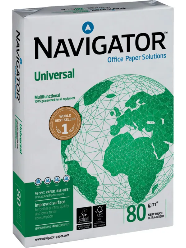 Prece Papīrs balts A4 Navigator Universal 80g/m2, 500 loksnes Attēls