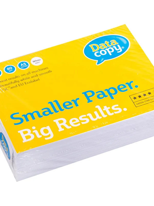 Prece Papīrs balts A5 Data Copy 80g/m2 500 loksnes Attēls