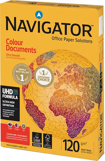 Prece Papīrs balts A4 Navigator Colour Documents 120g/m2 250lp Attēls