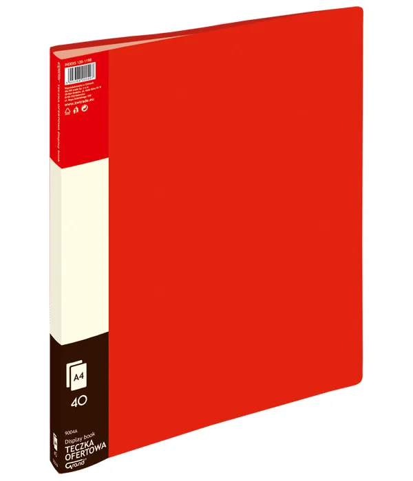 Prece Mape A4 Grand 9004A 40 kabatām, sarkana Attēls