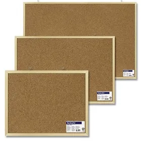 Prece Tāfele Forpus 90x120cm korķa ar koka rāmi Attēls