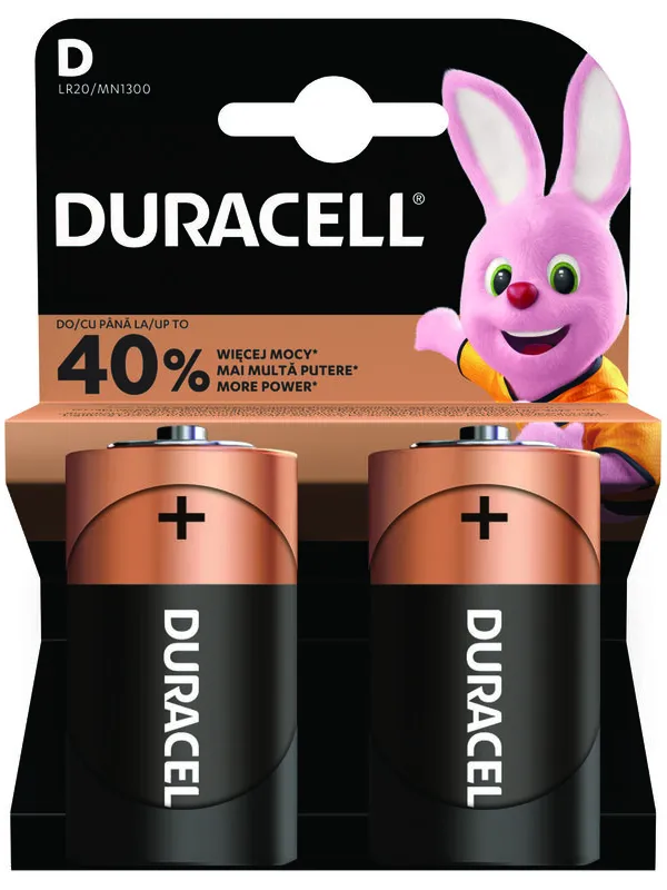 Prece Baterija DURACELL D Alkaline Attēls